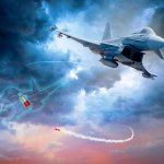 Airborne Deception A graphic showing a BriteCloud EAD creating a ‘ghost’ Eurofighter Typhoon