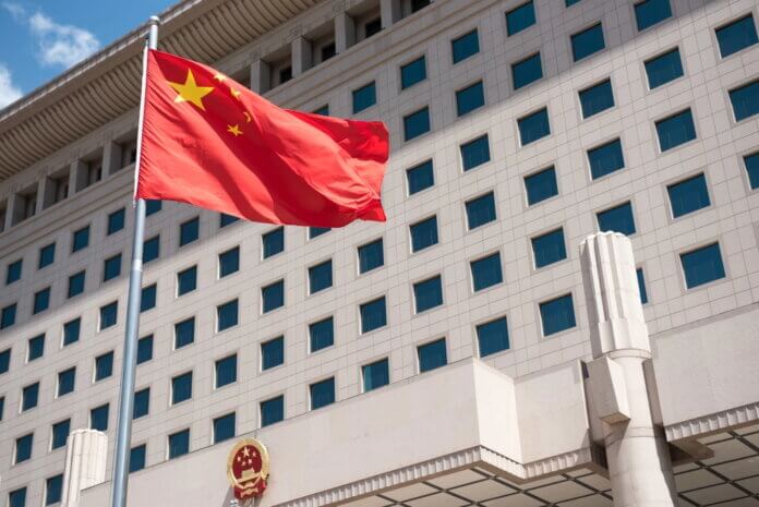 PRC flag at PLA HQ