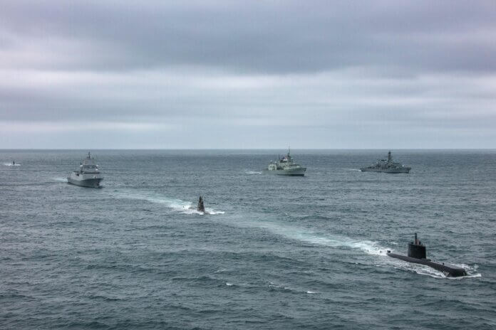 Royal Norwegian Navy on NATO exercise off the Coast of Iceland
