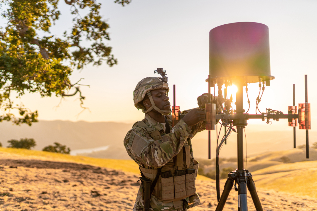 US Army soldier using SPX CommTech COMINT technology