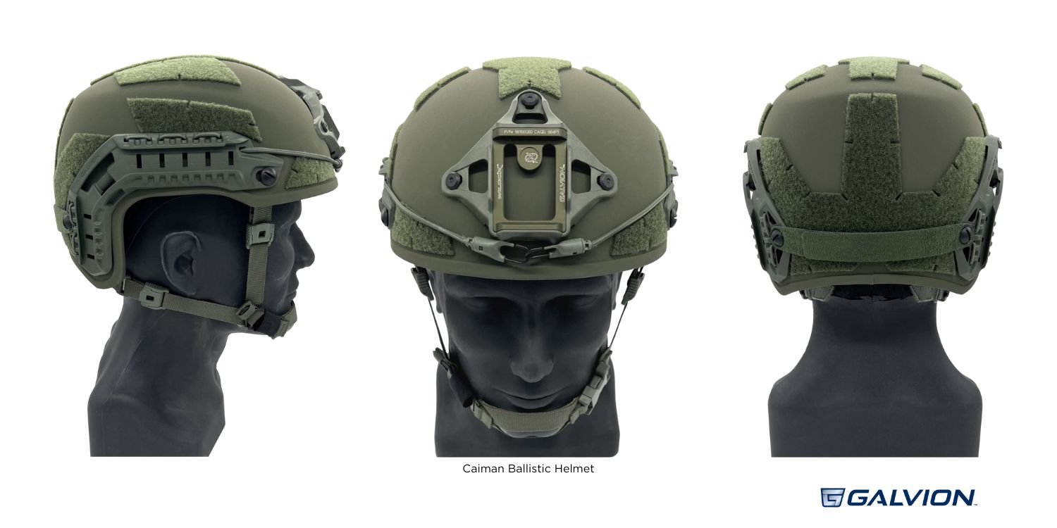 Galvion’s flagship Batlskin Caiman® ballistic helmet