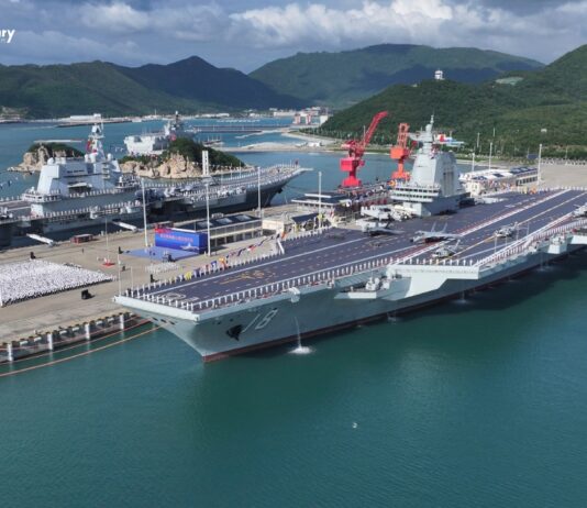 China’s third aircraft carrier commissioned Fujian-with-J-35-and-J-15T